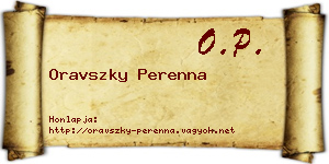 Oravszky Perenna névjegykártya